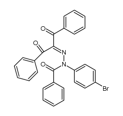 benzoic acid-[(1-benzoyl-2-oxo-2-phenyl-ethylidene)-(4-bromo-phenyl)-hydrazide]结构式