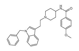 N-[1-[2-(1-benzylindol-3-yl)ethyl]piperidin-4-yl]-4-methoxybenzamide Structure