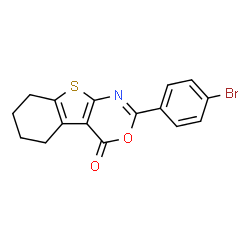 2-(4-bromophenyl)-5,6,7,8-tetrahydro-4H-benzo[4,5]thieno[2,3-d][1,3]oxazin-4-one结构式