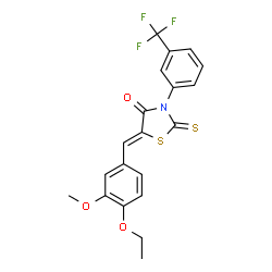 5-(4-ethoxy-3-methoxybenzylidene)-2-thioxo-3-[3-(trifluoromethyl)phenyl]-1,3-thiazolidin-4-one Structure