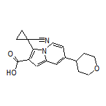 3-(1-Cyanocyclopropyl)-7-(tetrahydro-2H-pyran-4-yl)indolizine-2-carboxylic Acid Structure