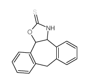 (3ar,12bc)-3,3a,8,12b-tetrahydro-dibenzo[3,4,6,7]cyclohepta[1,2-d]oxazole-2-thione Structure