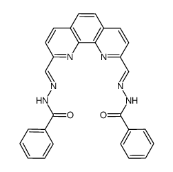 (2,9-diformylphenanthroline)bis(benzoyl)hydrazone Structure