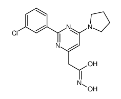 2-[2-(3-chlorophenyl)-6-pyrrolidin-1-ylpyrimidin-4-yl]-N-hydroxyacetamide Structure