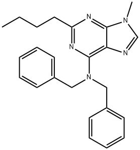 N,N-二苯甲基-2-丁基-9-甲基-9H-嘌呤-6-胺图片