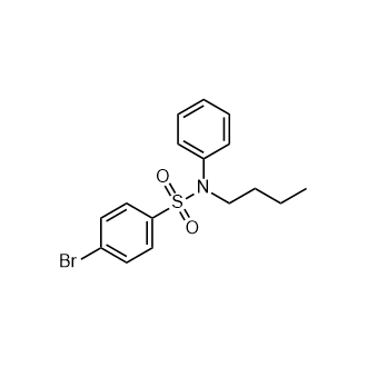 4-溴-N-丁基-N-苯基苯磺酰胺结构式