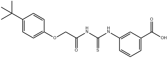 3-[[[[[4-(1,1-dimethylethyl)phenoxy]acetyl]amino]thioxomethyl]amino]-benzoic acid picture