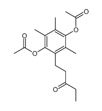 [4-acetyloxy-2,3,6-trimethyl-5-(3-oxopentyl)phenyl] acetate结构式