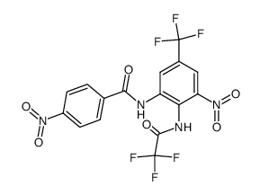 4-Nitro-N-[3-nitro-2-(2,2,2-trifluoro-acetylamino)-5-trifluoromethyl-phenyl]-benzamide结构式