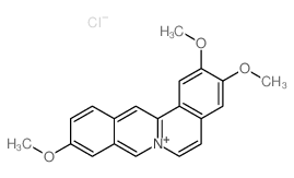 2,3,10-trimethoxyisoquinolino[2,1-b]isoquinolin-7-ium,chloride Structure