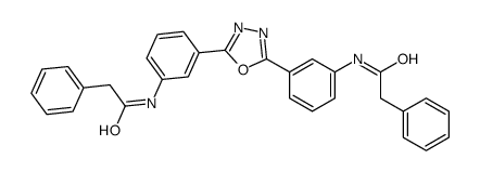 2-phenyl-N-[3-[5-[3-[(2-phenylacetyl)amino]phenyl]-1,3,4-oxadiazol-2-yl]phenyl]acetamide结构式