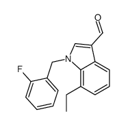 1H-Indole-3-carboxaldehyde,7-ethyl-1-[(2-fluorophenyl)methyl]-(9CI) Structure