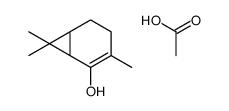 acetic acid,4,7,7-trimethylbicyclo[4.1.0]hept-4-en-5-ol Structure