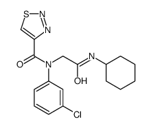 1,2,3-Thiadiazole-4-carboxamide,N-(3-chlorophenyl)-N-[2-(cyclohexylamino)-2-oxoethyl]-(9CI) Structure