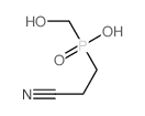 2-cyanoethyl-(hydroxymethyl)phosphinic acid structure