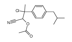 2-acetoxy-3-chloro-3-(4'-isobutylphenyl)-3-methylpropionitrile Structure