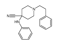 4-anilino-1-(2-phenylethyl)piperidine-4-carbonitrile Structure