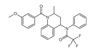 2,2,2-trifluoro-N-[1-(3-methoxybenzoyl)-2-methyl-3,4-dihydro-2H-quinolin-4-yl]-N-phenylacetamide Structure