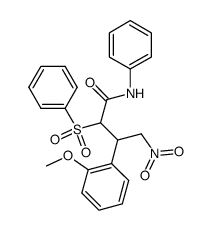 3-(o-Methoxyphenyl)-4-nitro-2-phenylsulfonylbutananilid Structure