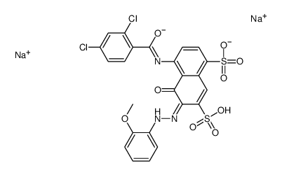 disodium 4-[(2,4-dichlorobenzoyl)amino]-5-hydroxy-6-[(2-methoxyphenyl)azo]naphthalene-1,7-disulphonate structure