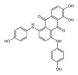 5,6-Dihydroxy-1,4-bis[(4-hydroxyphenyl)amino]-9,10-anthracenedione结构式