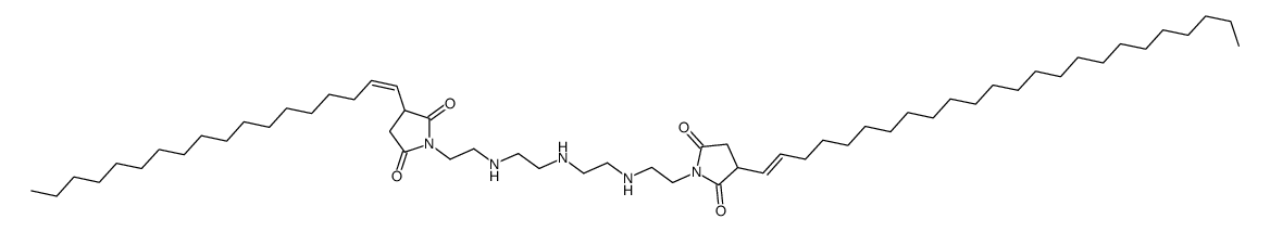 1-[2-[[2-[[2-[[2-[2,5-二氧-3-二十四烯基-1-吡咯烷基]乙基]氨基]乙基]氨基]乙基]氨基]乙基]-3-十八烯基-2,5-吡咯烷二星空app结构式