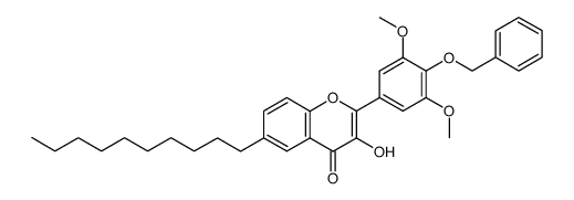 3-hydroxy-6-decyl-2-(4-benzyloxy-3,5-dimethoxy-phenyl)-chromen-4-one Structure