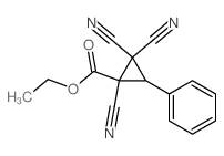 Cyclopropanecarboxylicacid, 1,2,2-tricyano-3-phenyl-, ethyl ester picture