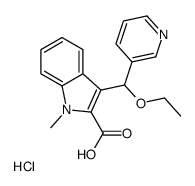 3-[ethoxy(pyridin-3-yl)methyl]-1-methylindole-2-carboxylic acid,hydrochloride结构式