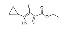 5-cyclopropyl-4-fluoro-1H-pyrazole-3-carboxylic acid ethyl ester结构式