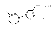 [2-(3-CHLOROPHENYL)-1,3-THIAZOL-4-YL]METHANAMINE HYDROCHLORIDE MONOHYDRATE structure