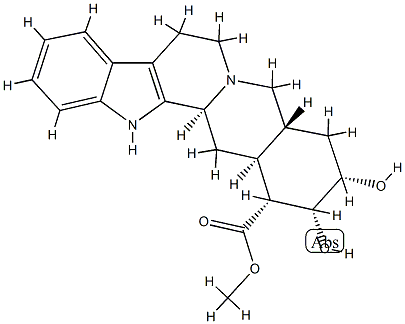 17α,18α-Dihydroxyyohimban-16α-carboxylic acid methyl ester Structure