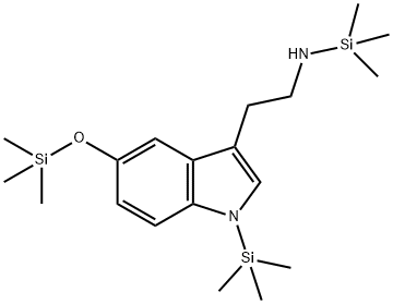 N,1-Bis(trimethylsilyl)-5-[(trimethylsilyl)oxy]-1H-indole-3-ethanamine structure