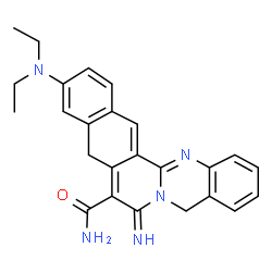 11-(Diethylamino)-7,9-dihydro-7-imino-5H-benz[6,7]isoquino[1,2-b]quinazoline-8-carboxamide结构式