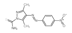 1H-Pyrazole-1-carbothioamide,3,5-dimethyl-4-[2-(4-nitrophenyl)diazenyl]-结构式