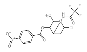 [6-chloro-2-methyl-4-[(2,2,2-trifluoroacetyl)amino]oxan-3-yl] 4-nitrobenzoate结构式