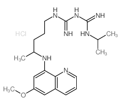 Guanidine,N-[imino[[4-[(6-methoxy-8-quinolinyl)amino]pentyl]amino]methyl]-N'-(1-methylethyl)-,hydrochloride (1:1) picture