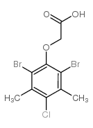 (2,6-dibromo-4-chloro-3,5-dimethylphenoxy)acetic acid structure