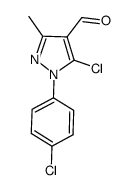 5-CHLORO-1-(4-CHLOROPHENYL)-3-METHYL-1H-PYRAZOLE-4-CARBOXALDEHYDE结构式