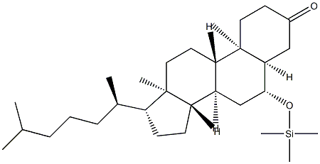 6β-[(Trimethylsilyl)oxy]-5β-cholestan-3-one结构式