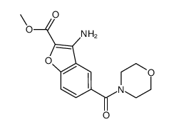 methyl 3-amino-5-(morpholinyl-4-ylcarbonyl)-benzofuran-2-carboxylate Structure