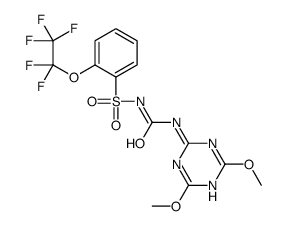 1-(4,6-dimethoxy-1,3,5-triazin-2-yl)-3-[2-(1,1,2,2,2-pentafluoroethoxy)phenyl]sulfonylurea结构式