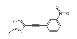 2-methyl-4-[2-(3-nitrophenyl)ethynyl]-1,3-thiazole结构式