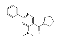 [4-(dimethylamino)-2-phenylpyrimidin-5-yl]-pyrrolidin-1-ylmethanone Structure