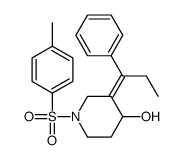 1-(4-methylphenyl)sulfonyl-3-(1-phenylpropylidene)piperidin-4-ol Structure