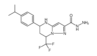 Pyrazolo[1,5-a]pyrimidine-2-carboxylic acid, 4,5,6,7-tetrahydro-5-[4-(1-methylethyl)phenyl]-7-(trifluoromethyl)-, hydrazide结构式