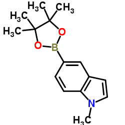 1-METHYL-5-(4,4,5,5-TETRAMETHYL-1,3,2-DIOXABOROLAN-2-YL)-1H-INDOLE structure