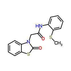 N-[2-(Methylsulfanyl)phenyl]-2-(2-oxo-1,3-benzothiazol-3(2H)-yl)acetamide结构式