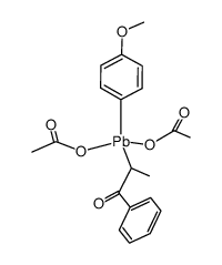 (p-methoxyphenyl)-α-methylphenacyllead diacetate Structure