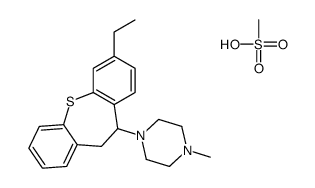 3-Ethyl-11-(4-methylpiperazino)-10,11-dihydrodibenzo(b,f)thiepin metha nesulfonate hemihydrate Structure